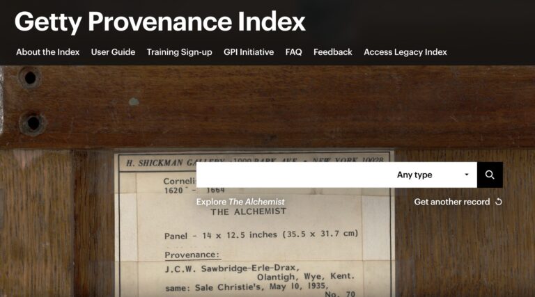 Getty Provenance Index / Reindex Project – Semantic Data Support, Implementation & Training